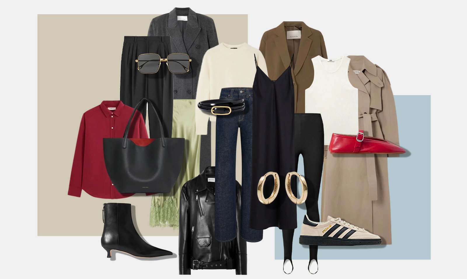 Seasonal capsule wardrobe curated by StylingDrop with coordinated pieces for the current season